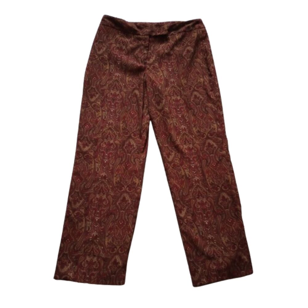 Portrait Women's Size 12 Autumn Colored Paisley Pants - Vintage
